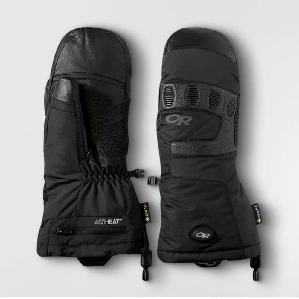 Outdoor Research Unisex Lucent Heated Sensor Mitts, Size Large, NEW